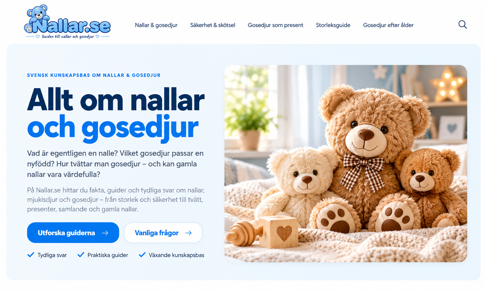 Nallar.se – guider och fakta om nallar och gosedjur